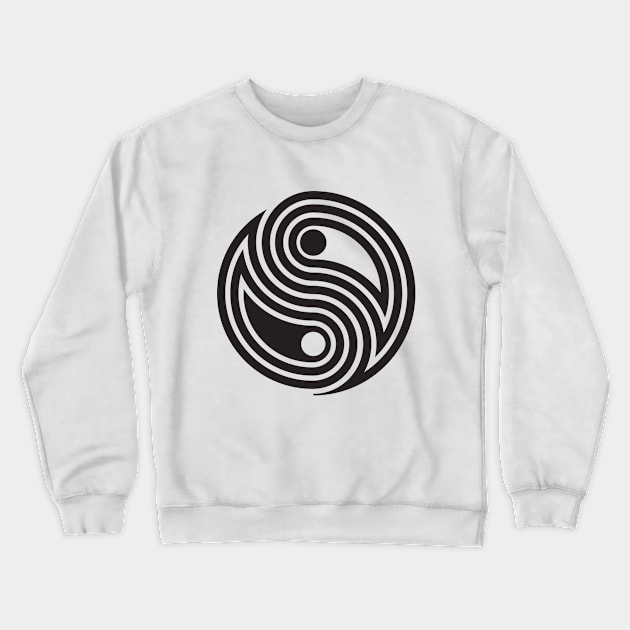 Modern Yin Yang symbol Crewneck Sweatshirt by kallyfactory